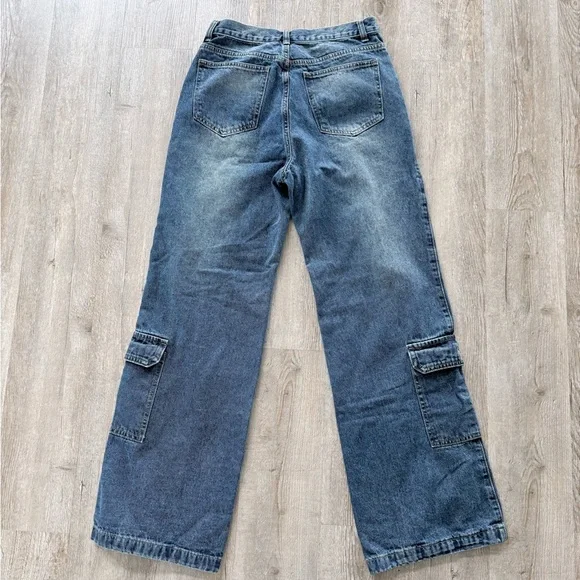 Cider High Rise Cargo Utility Jeans - Picture 6 of 7